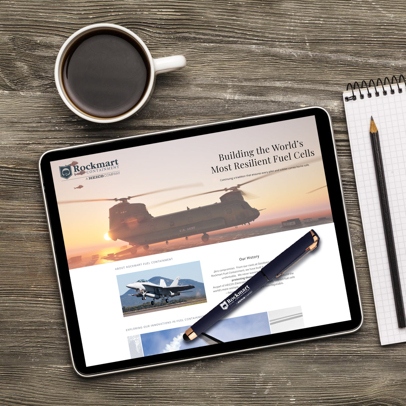 Islander Rose Gold Gel Pen w/ Stylus